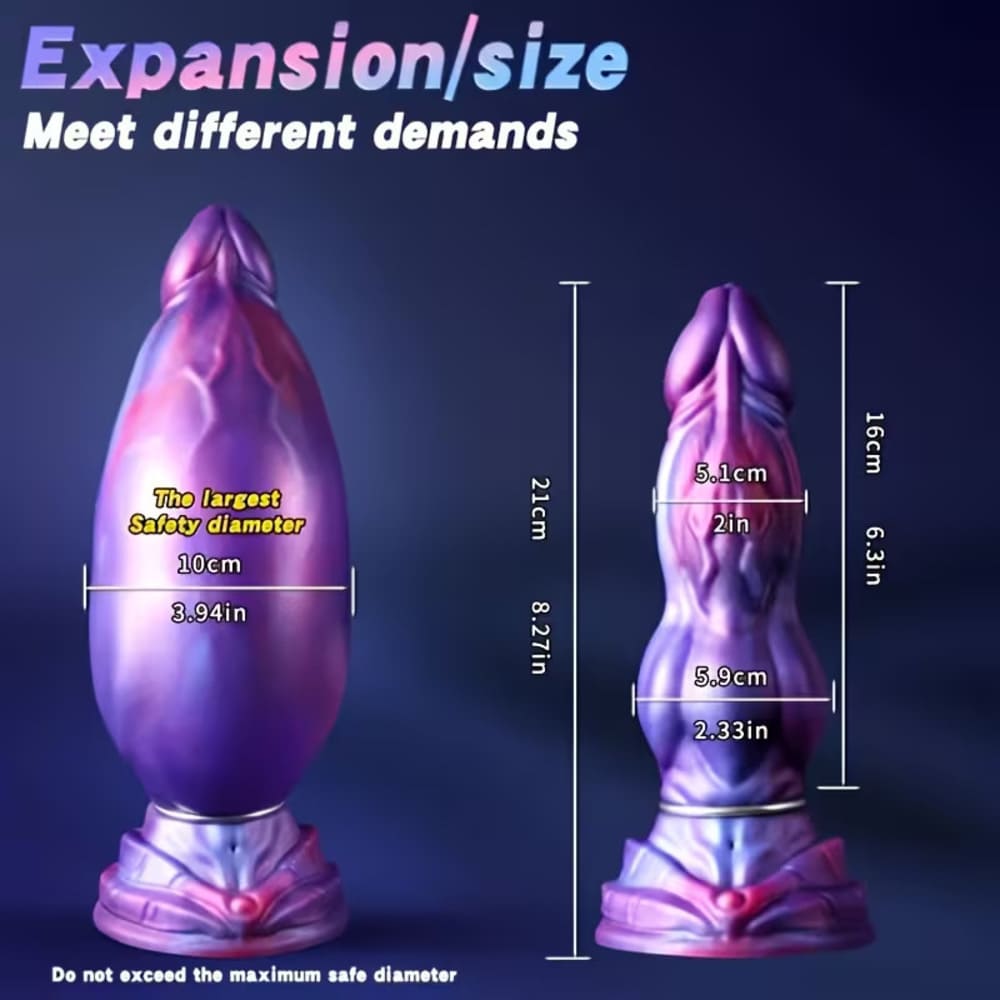 Inflatable Knotted Dildo – Adjustable Girth Liquid Silicone Toy