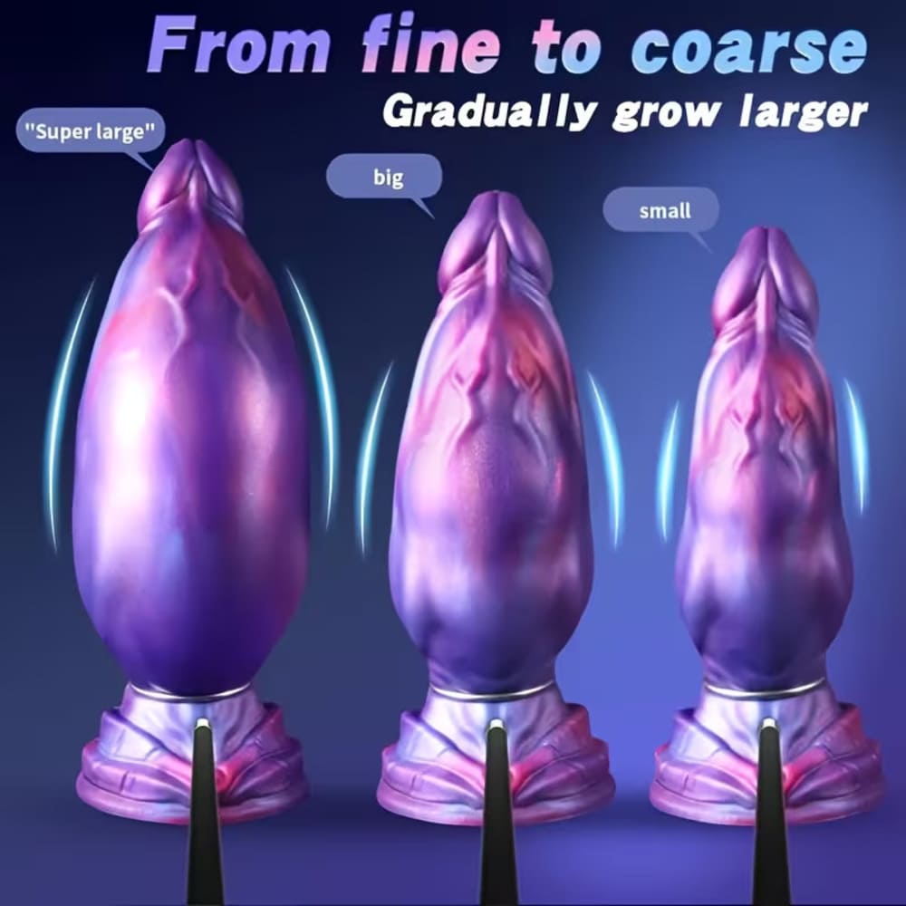 Inflatable Knotted Dildo – Adjustable Girth Liquid Silicone Toy