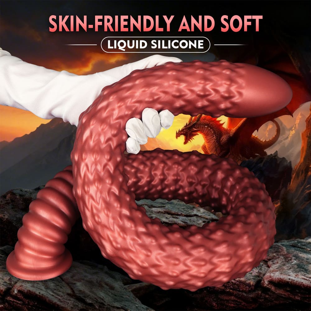 Silicone Dragon Scale Extra Long Anal Toy