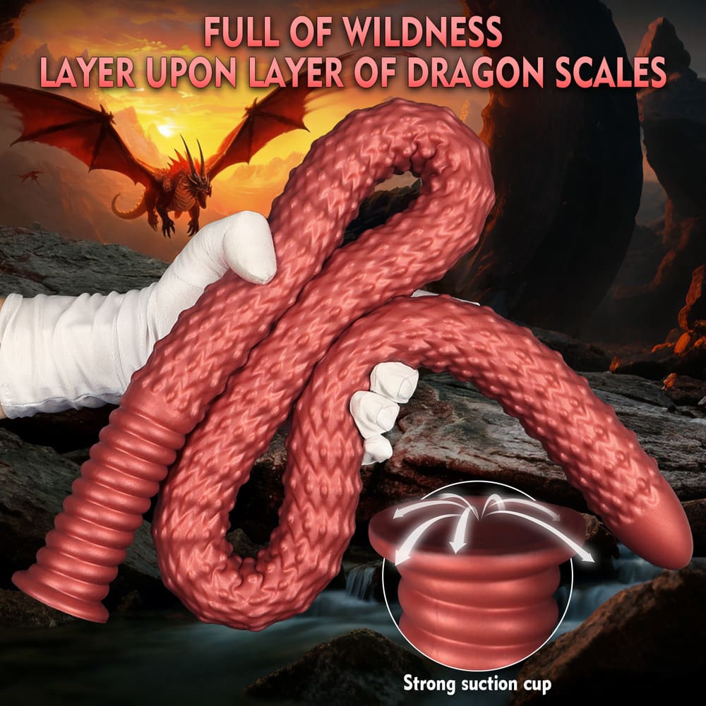Silicone Dragon Scale Extra Long Anal Toy