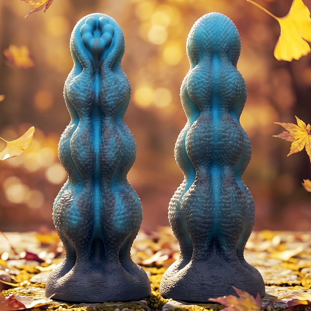 Floral Fantasy Dildo – Textured Liquid Silicone Suction Cup Toy-3 sizes