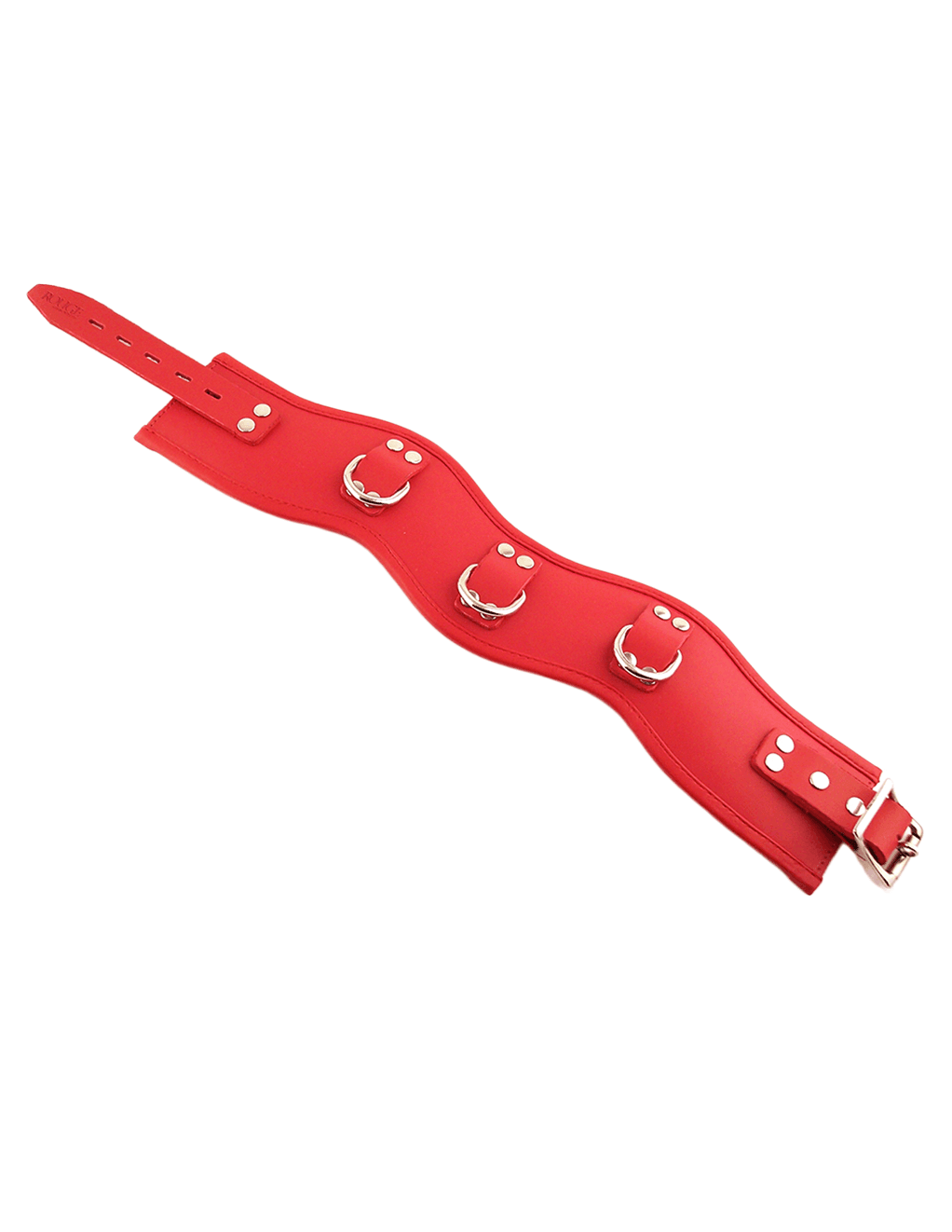 Rouge Leather Padded 3 D-Ring Posture Collar - Xoxomoving