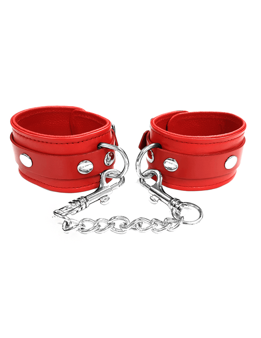 Rouge Leather Ankle Cuffs - Xoxomoving