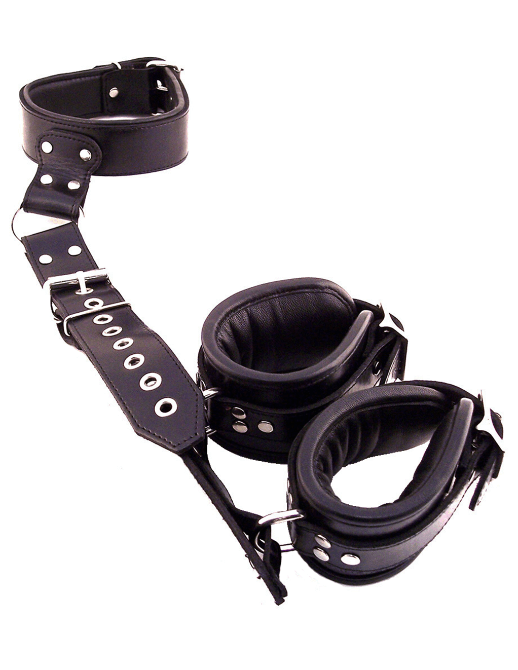 Rouge Leather Neck to Wrist Restraint - Xoxomoving