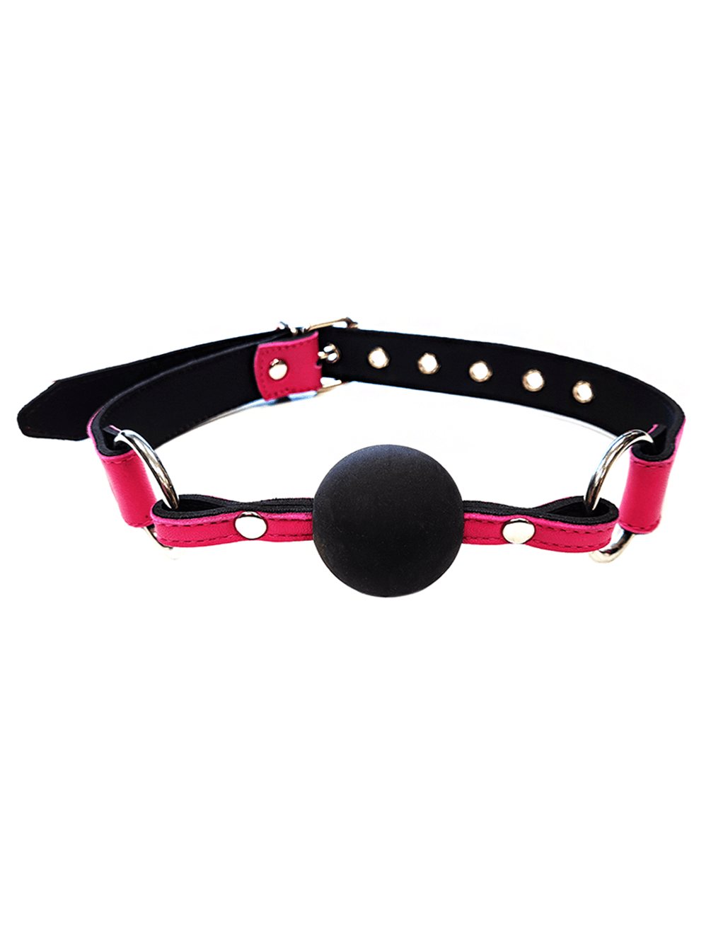 Rouge Leather & Rubber Ball Gag - Xoxomoving