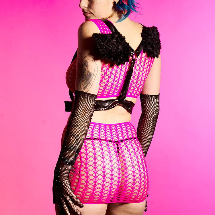 Rhinestone Fishnet Opera Gloves Xoxomoving