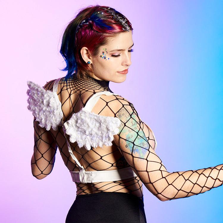 Fence Net Long Sleeved Bodysuit Xoxomoving