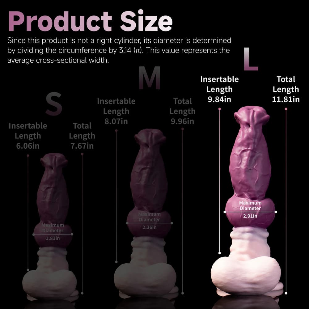 Silicone Knot Dildo -  Fantasy Anal Dildo - 3 Sizes