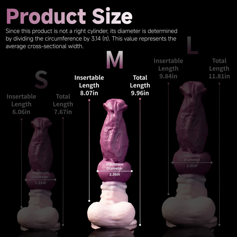 Silicone Knot Dildo -  Fantasy Anal Dildo - 3 Sizes