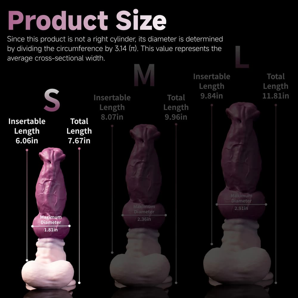 Silicone Knot Dildo -  Fantasy Anal Dildo - 3 Sizes