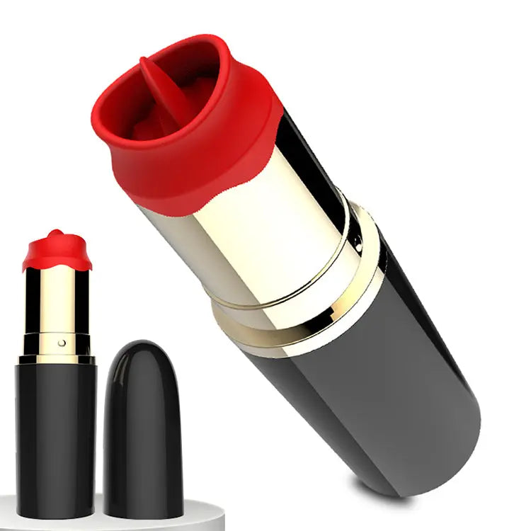 Xoxomoving-Women's lipstick massager vibrator tongue lipstick toy USB charging 8 mode mini