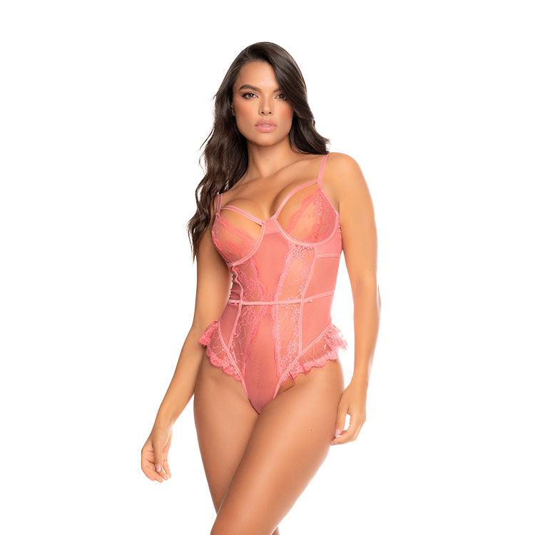 Eyelash Teddy with Removable Garter Straps Xoxomoving