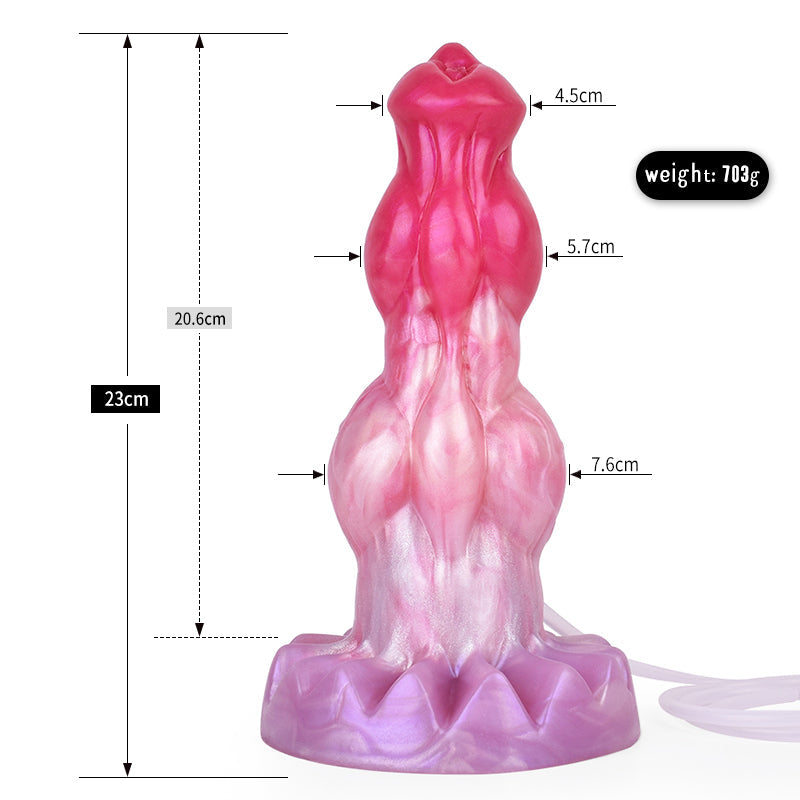 9 Inch Pink Big Knot Monster Dog Squirting Dildo Xoxomoving