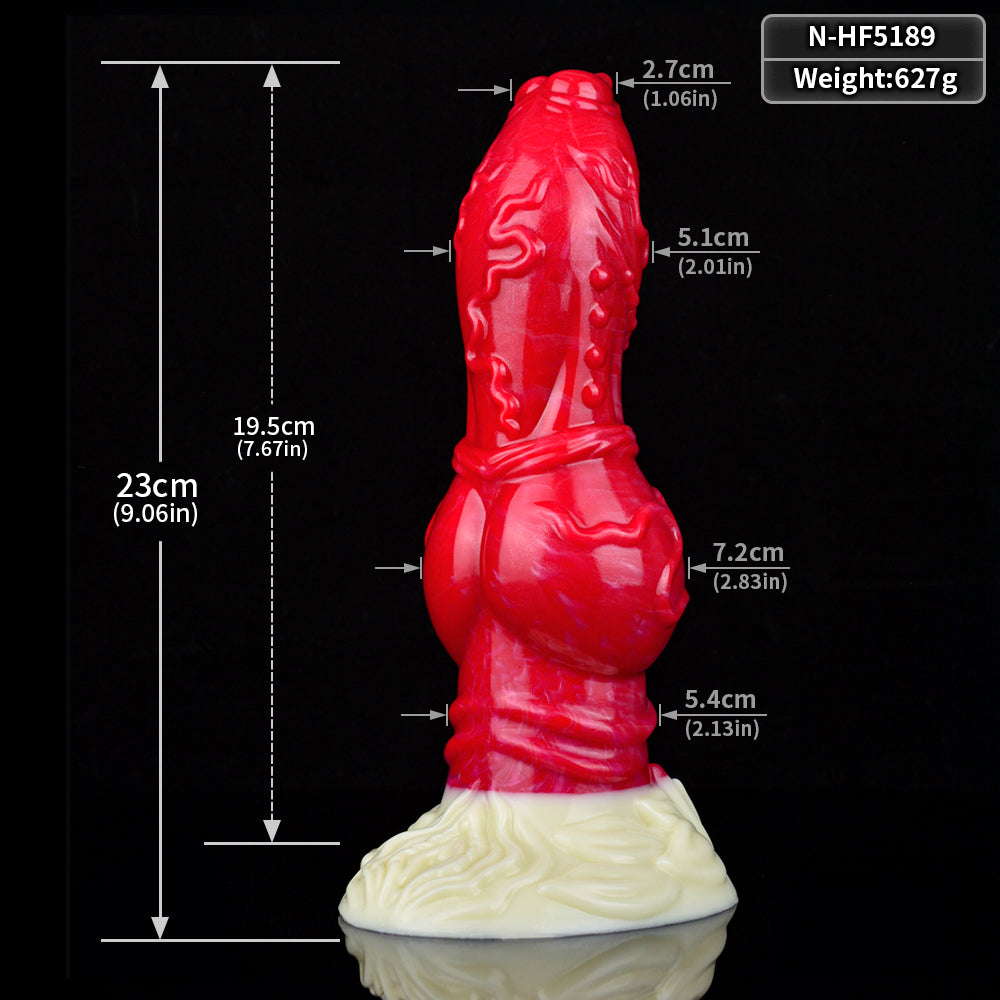 9 Inch Realistic Red Hell Dog Dildo Xoxomoving