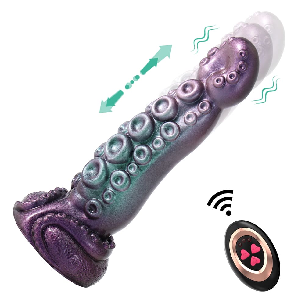 Silicone Telescopic Octopus Dildo with Remote Control