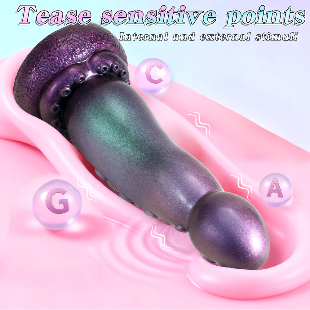 Silicone Telescopic Octopus Dildo with Remote Control