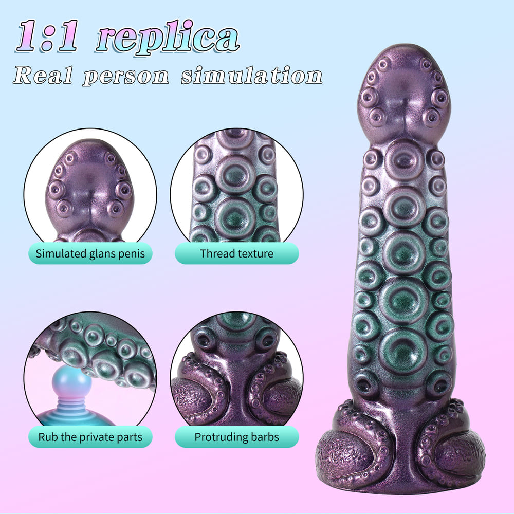 Silicone Telescopic Octopus Dildo with Remote Control