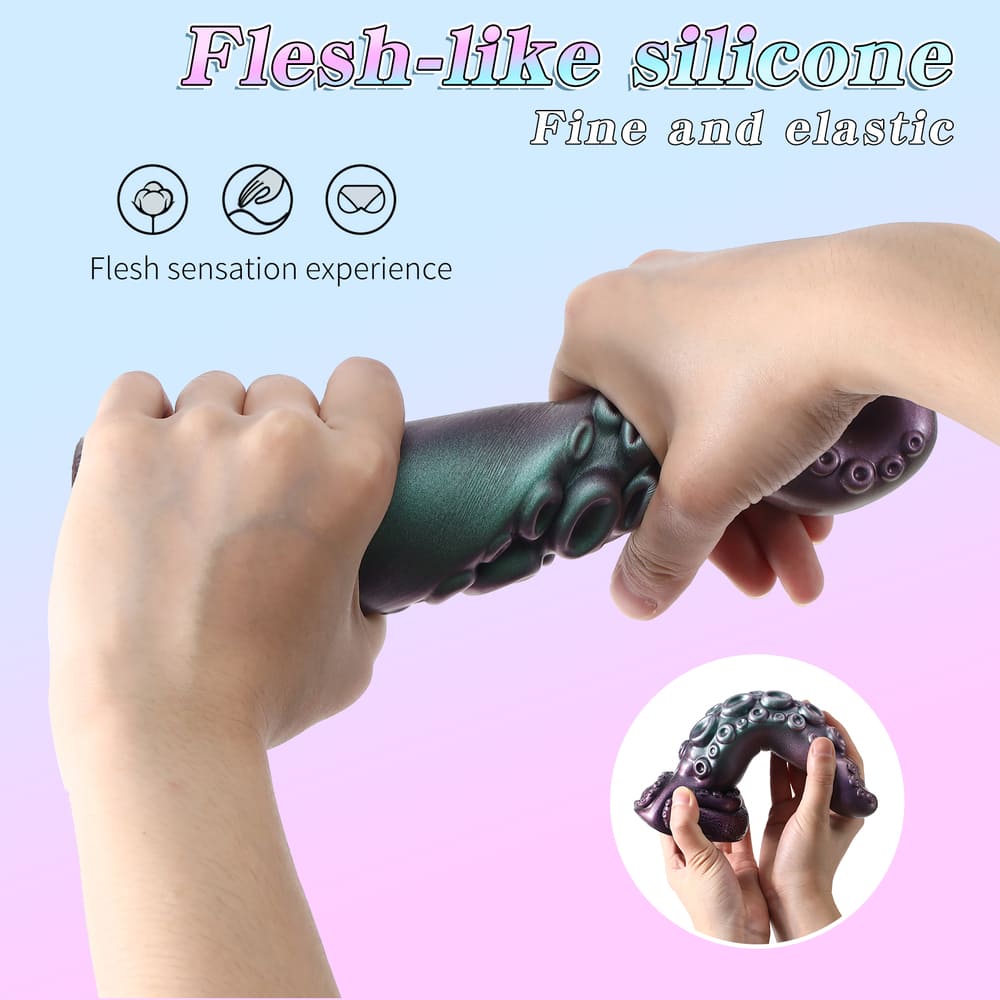 Silicone Telescopic Octopus Dildo with Remote Control