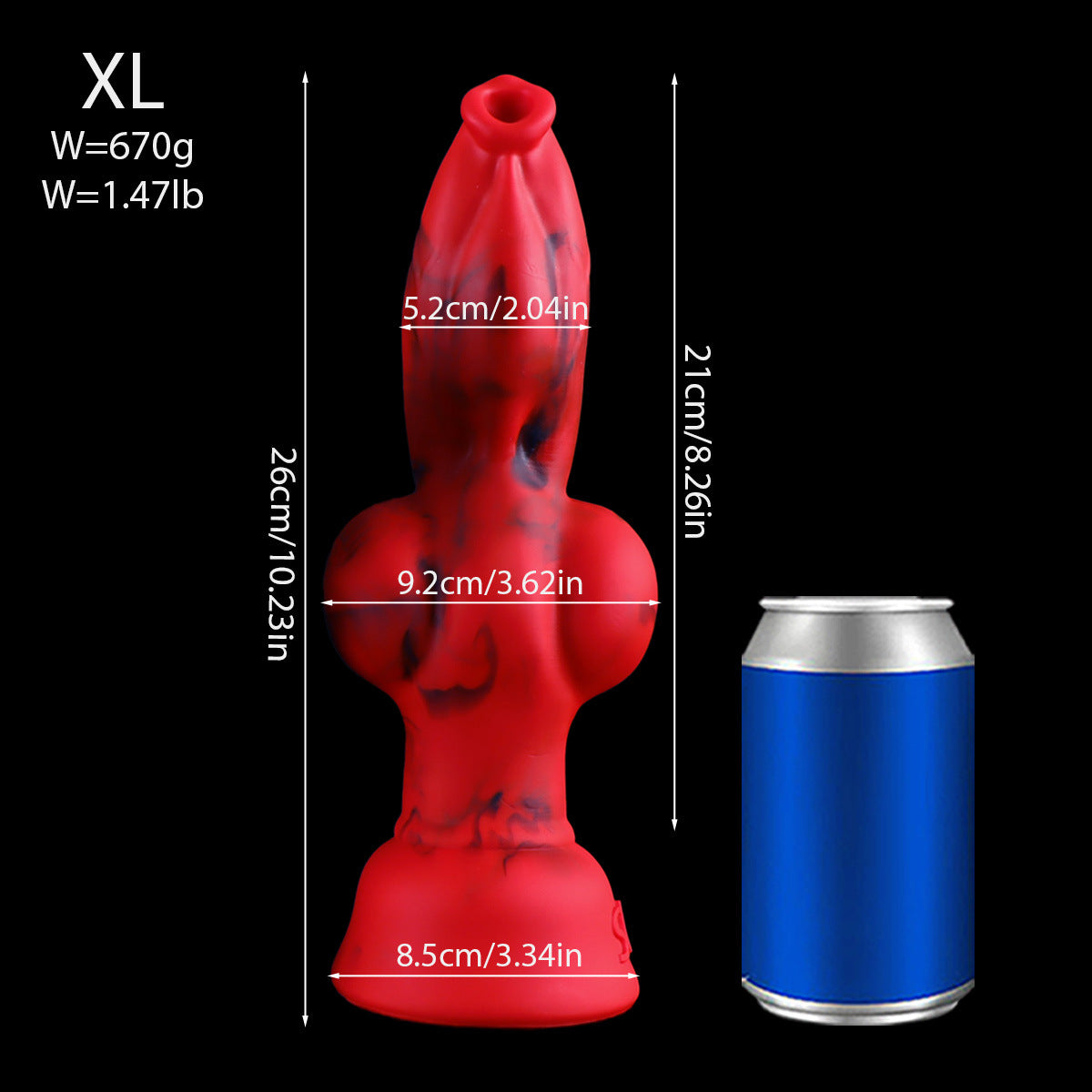 Soft Red Fantasy Knot Werewolf Dildo Xoxomoving
