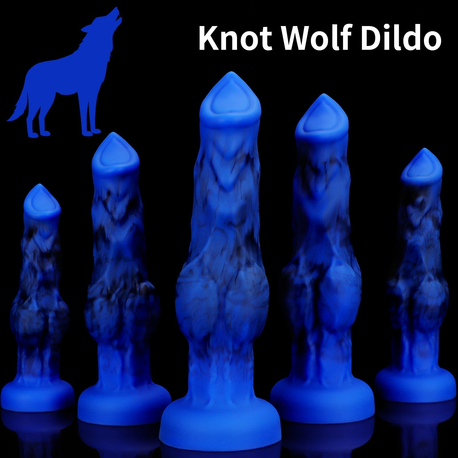 Blue Fantasy Wolf Knot 10 Inch Animal Dildo Xoxomoving