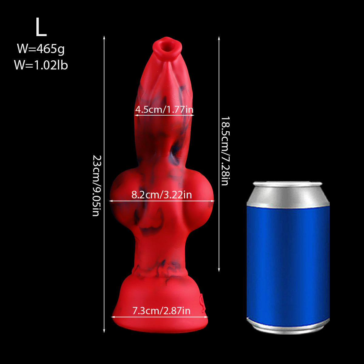 Soft Red Fantasy Knot Werewolf Dildo Xoxomoving