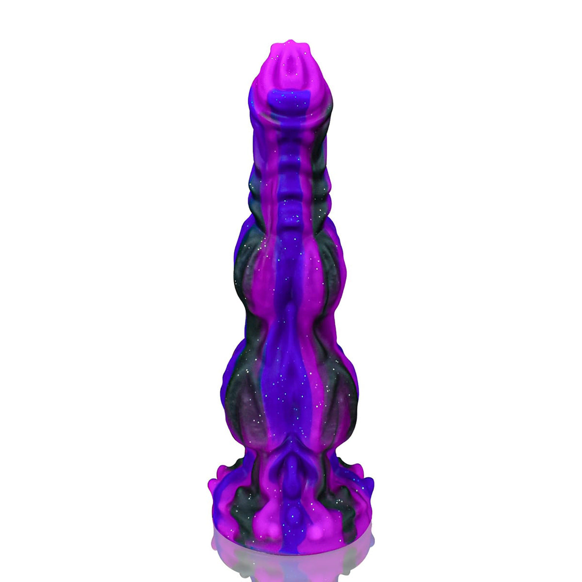 9 Inch Purple Glitter Fantasy Dog Knot Dildo Xoxomoving