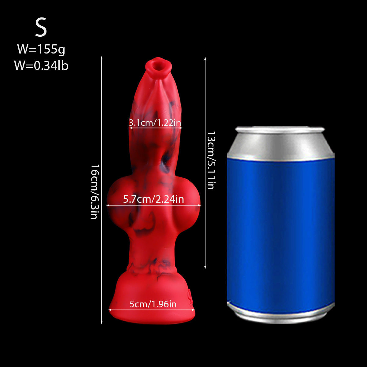 Soft Red Fantasy Knot Werewolf Dildo Xoxomoving