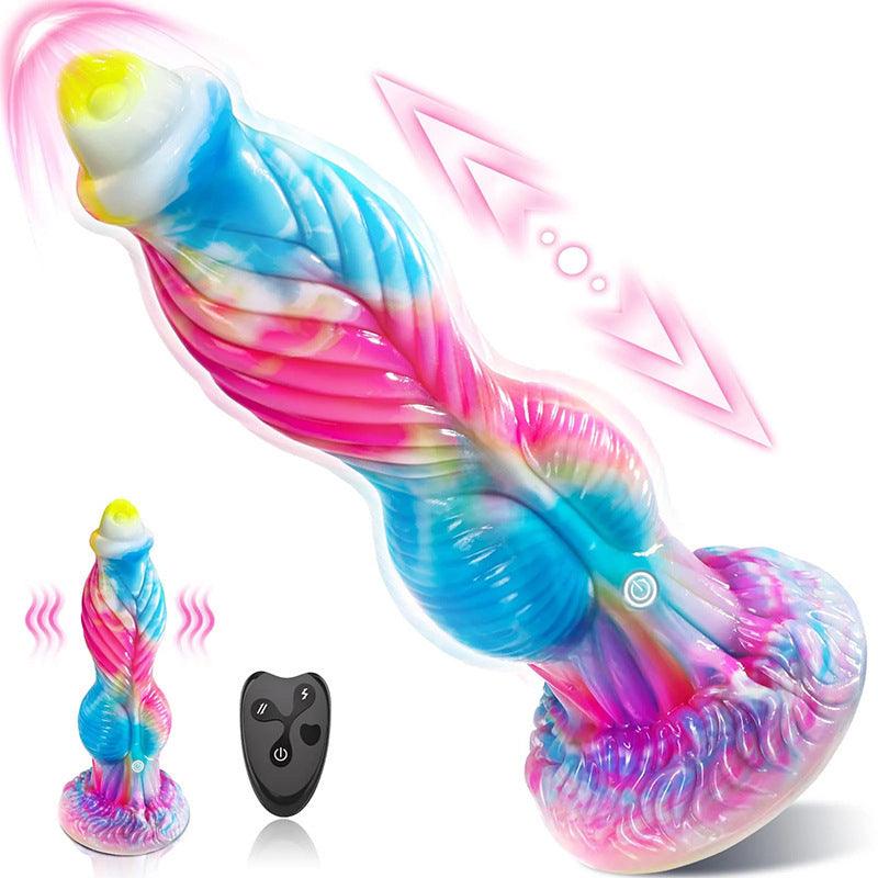 Phoenix - Animal Texture 7 Thrusting Vibrating Big Sucker Monster Dildo 10.23 Inch - Xoxomoving