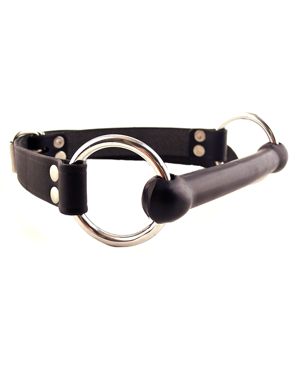 Rouge Leather & O-Ring Rubber Rod Gag - Xoxomoving