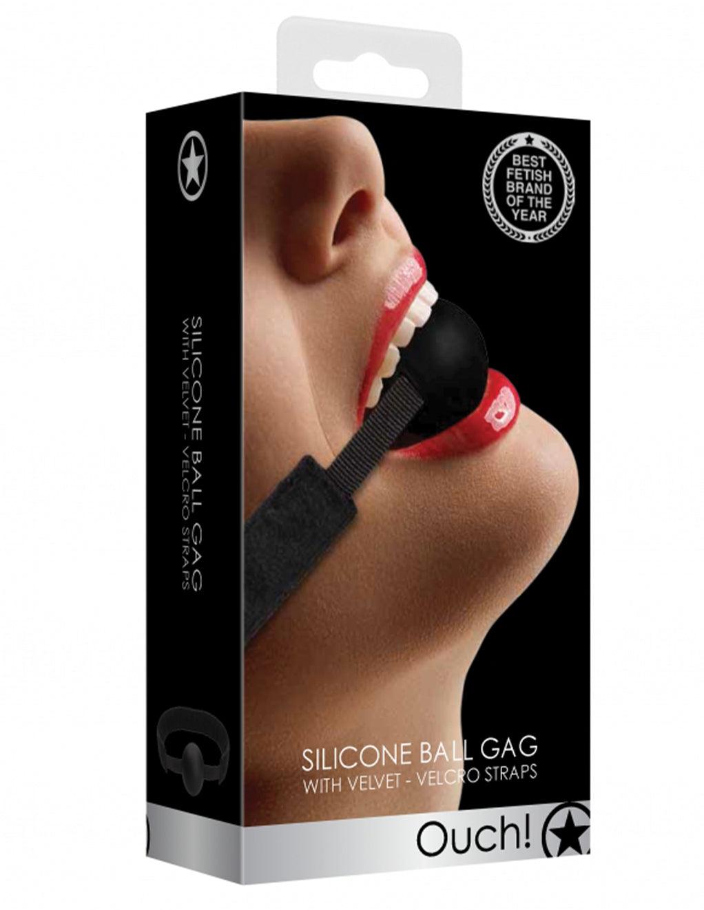 Ouch! Velcro Silicone Ball Gag - Xoxomoving