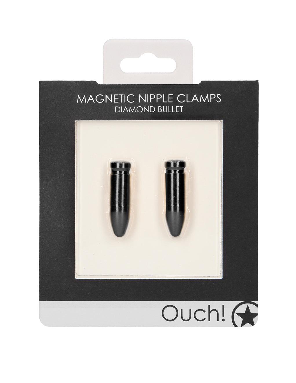 Ouch! Magnetic Diamond Bullet Nipple Clamps - Xoxomoving