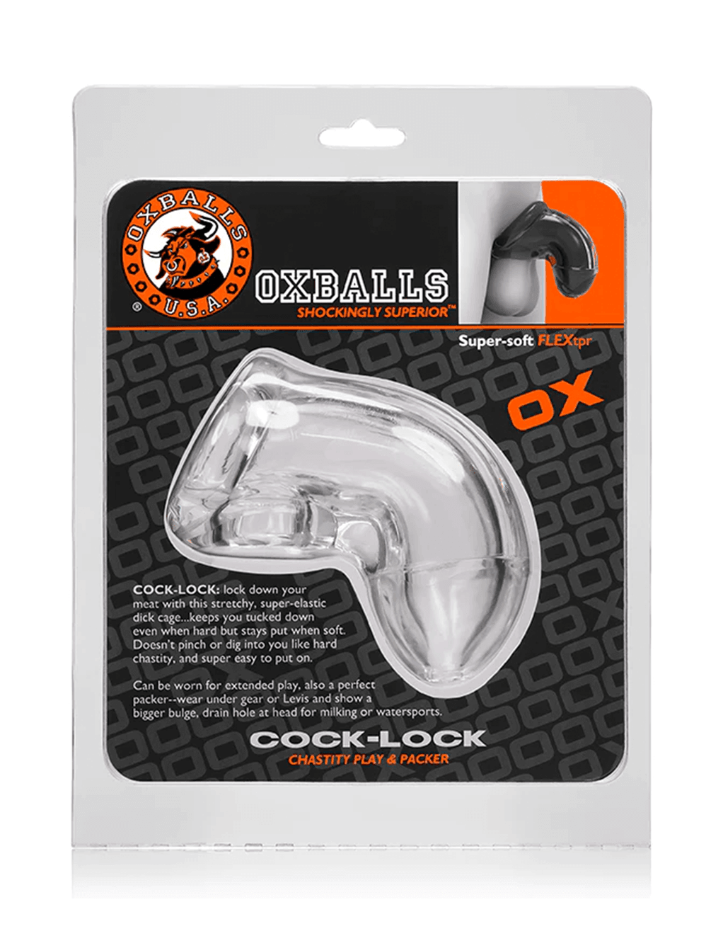 Oxballs Cock Lock Chastity Cock Cage - Xoxomoving