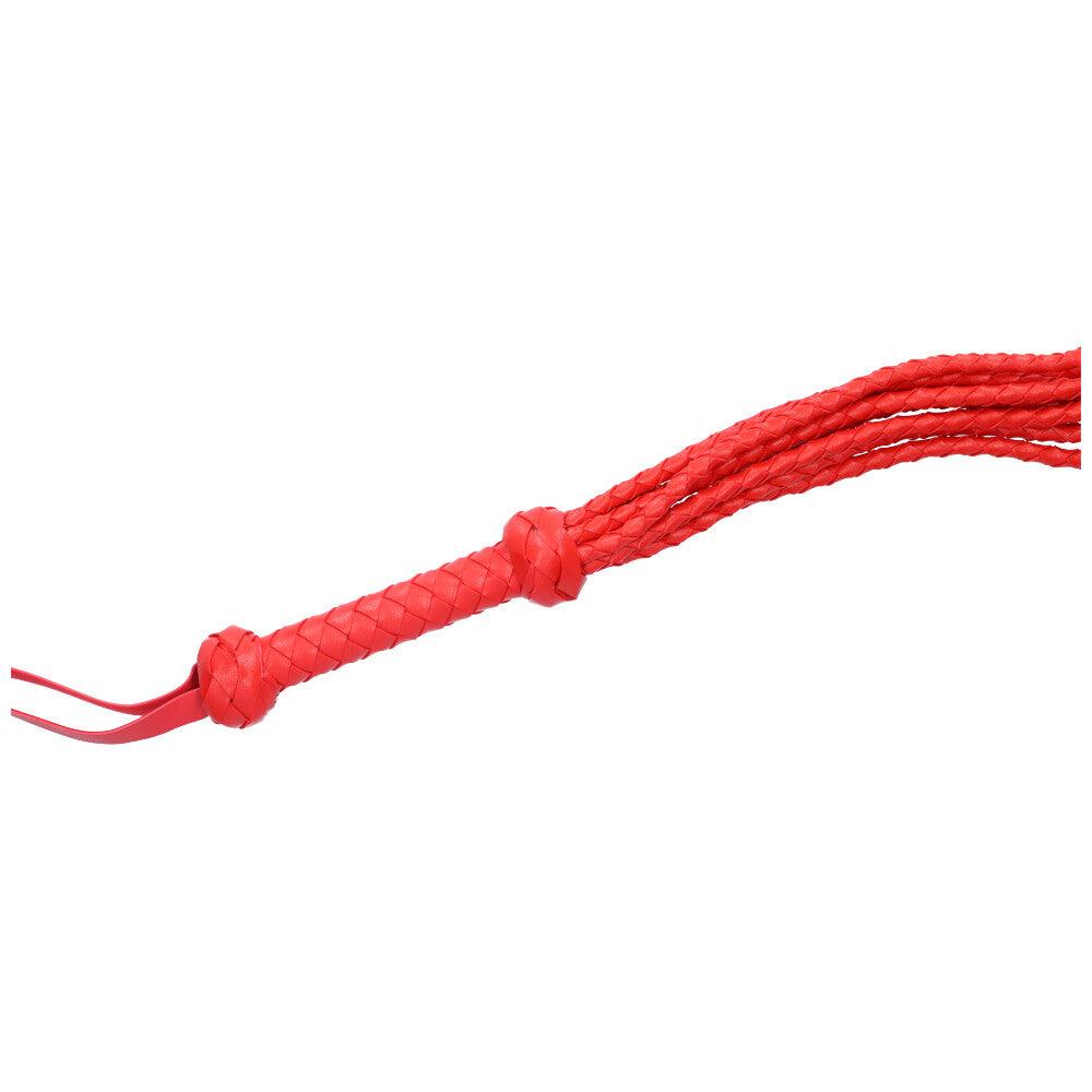 Sexy Red Braided Faux Leather Flogger - Xoxomoving