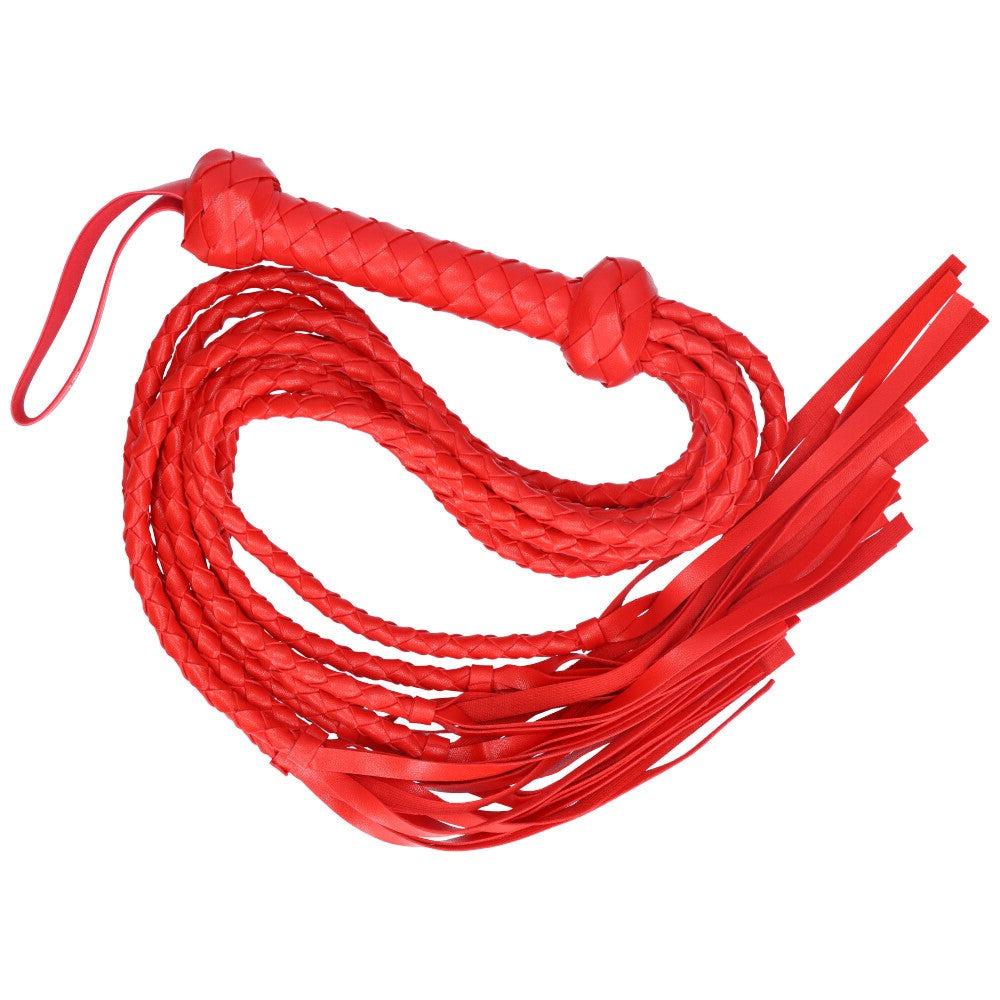 Sexy Red Braided Faux Leather Flogger - Xoxomoving