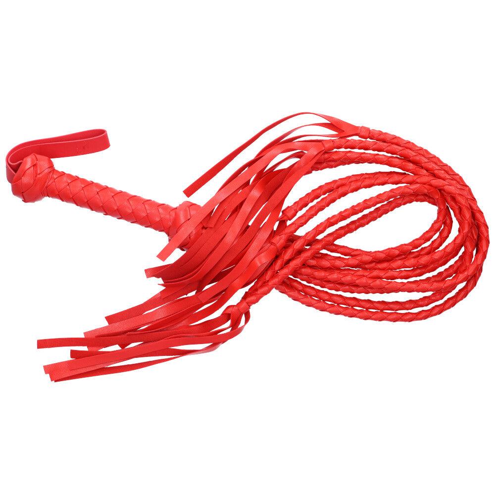 Sexy Red Braided Faux Leather Flogger - Xoxomoving