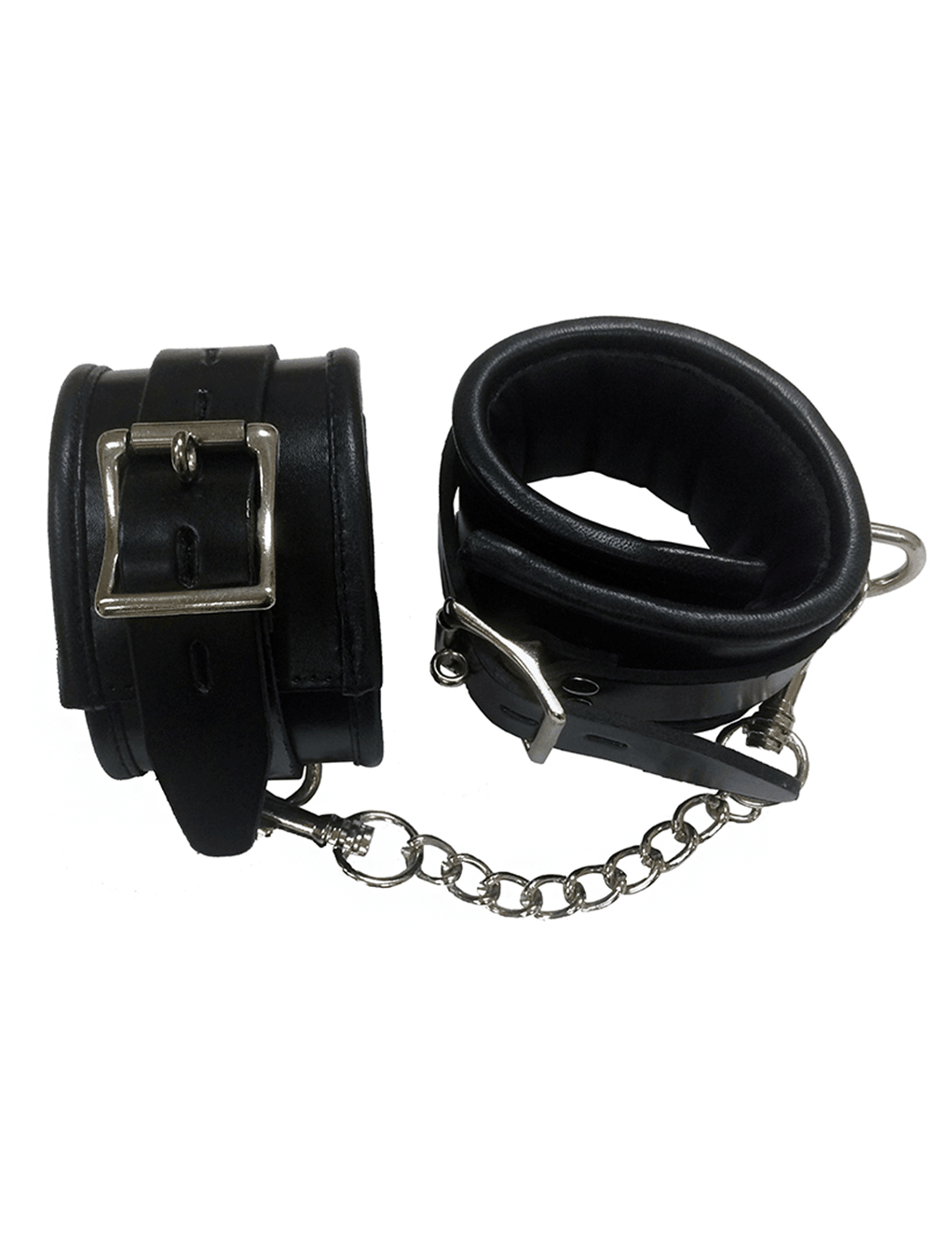 Rouge Padded Leather Ankle Cuffs - Xoxomoving