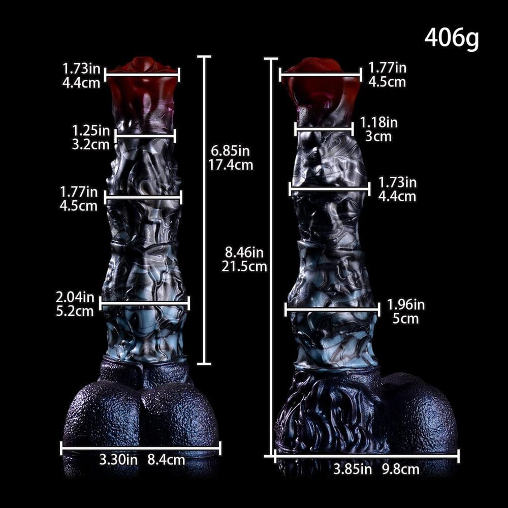 Rose Head Textured Dildo – Silicone Knotted Suction Cup Toy