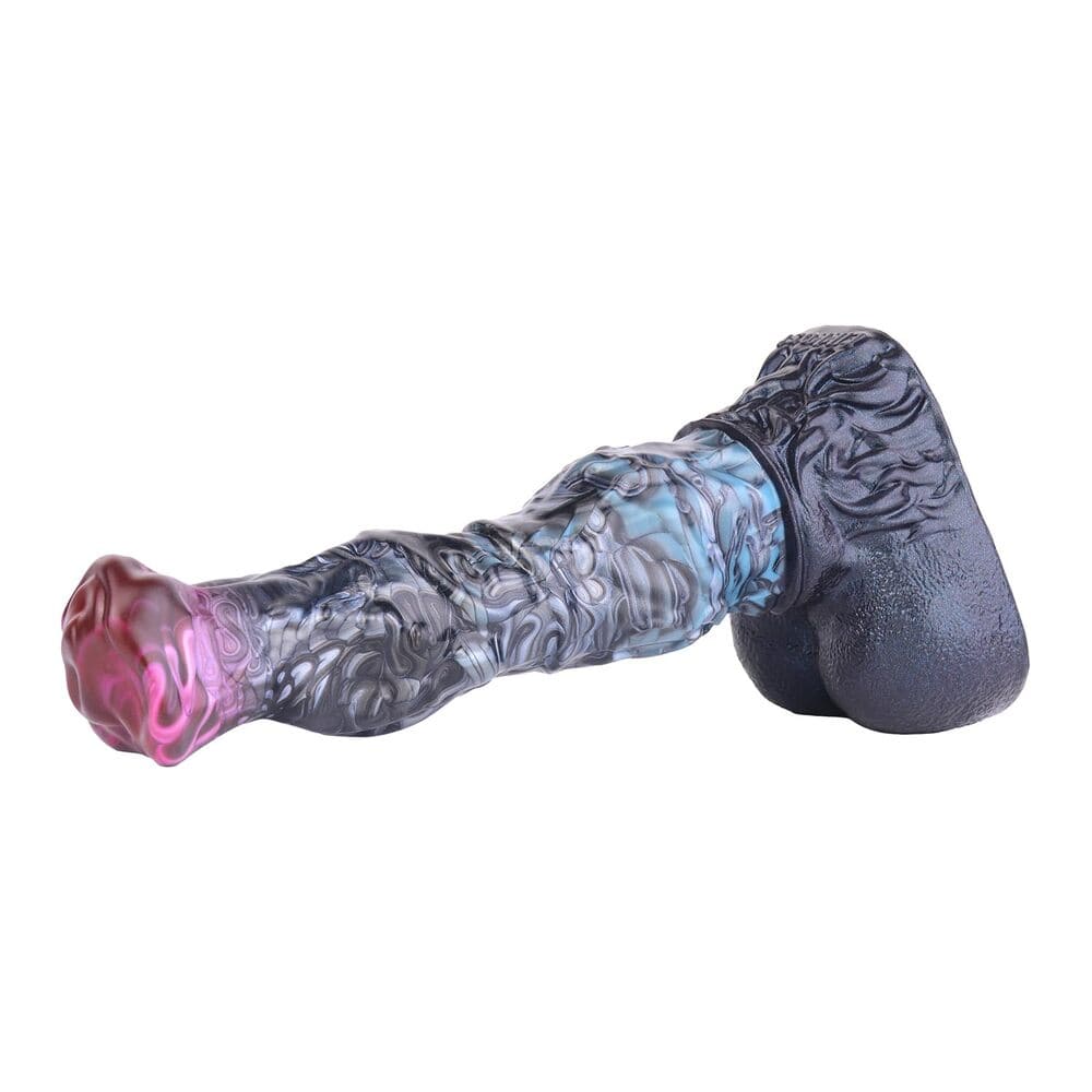 Rose Head Textured Dildo – Silicone Knotted Suction Cup Toy