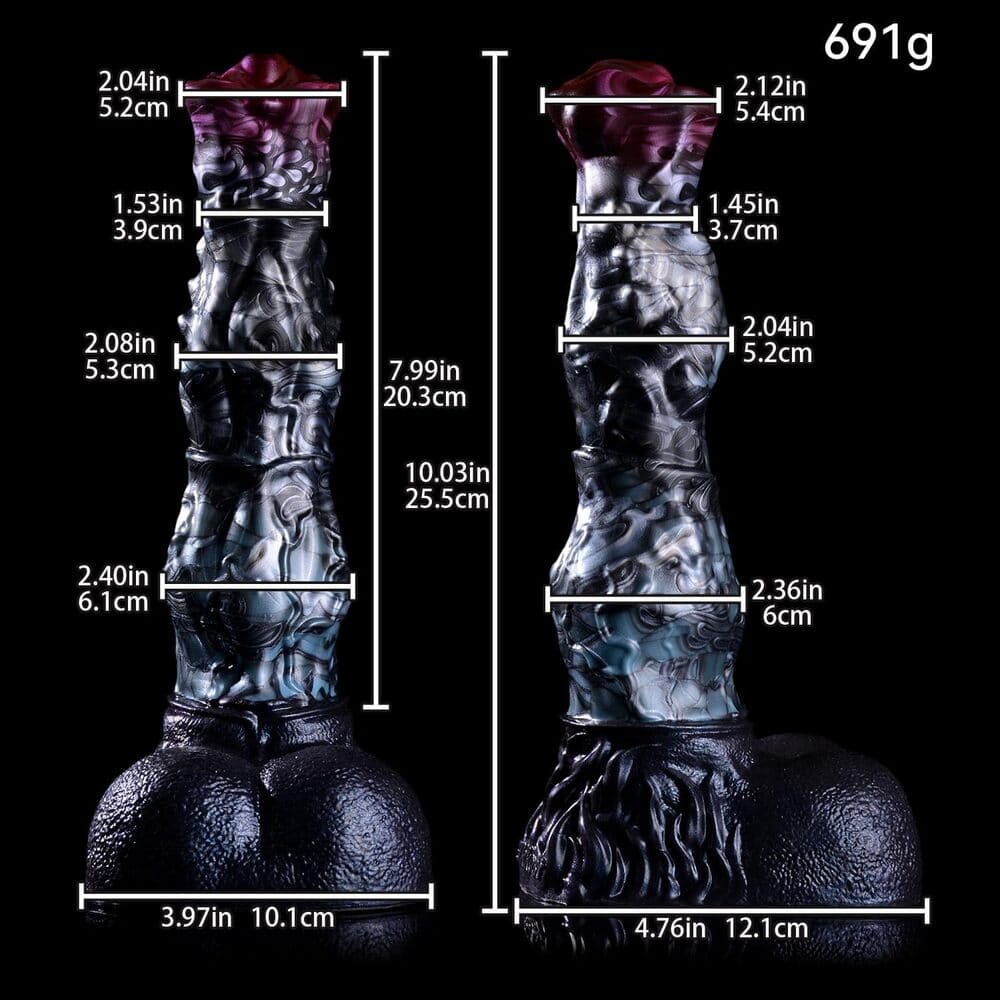 Rose Head Textured Dildo – Silicone Knotted Suction Cup Toy