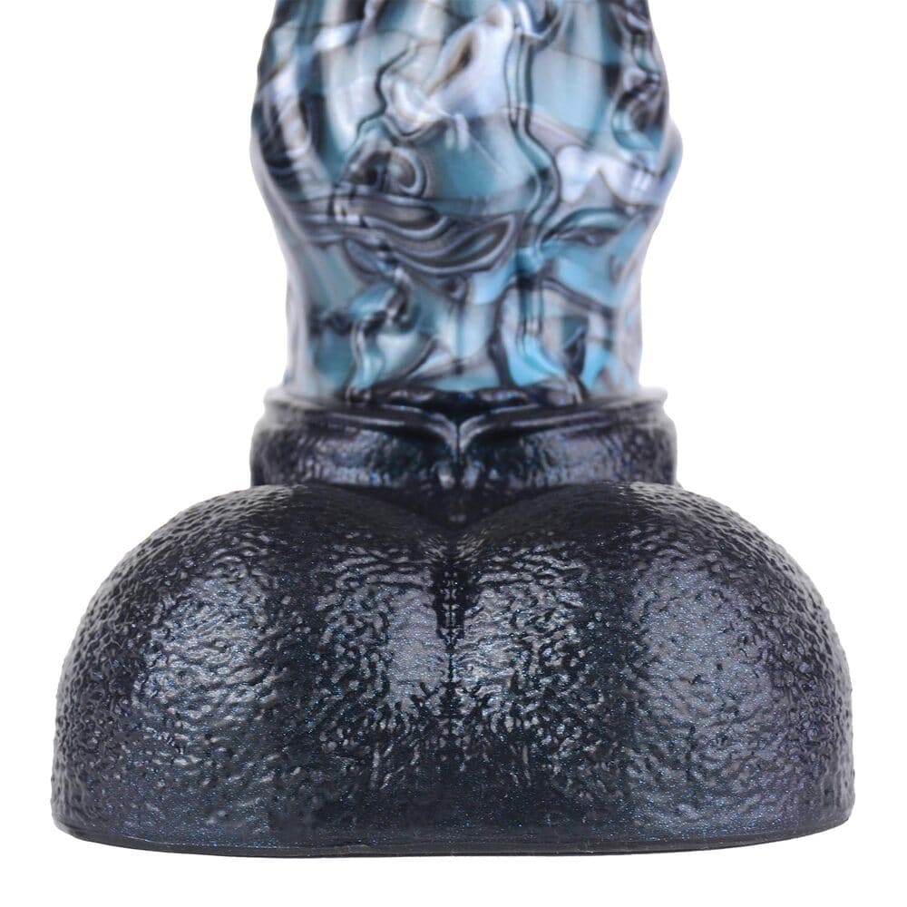 Rose Head Textured Dildo – Silicone Knotted Suction Cup Toy