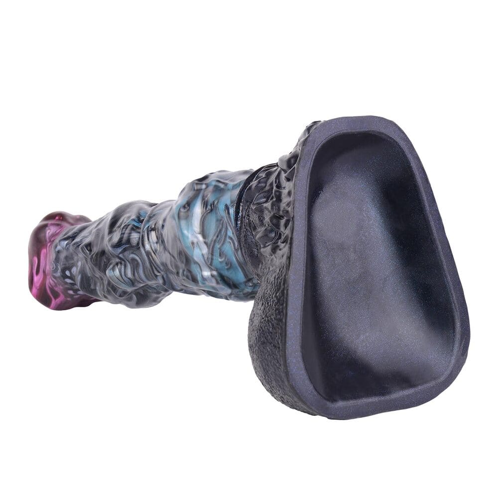 Rose Head Textured Dildo – Silicone Knotted Suction Cup Toy