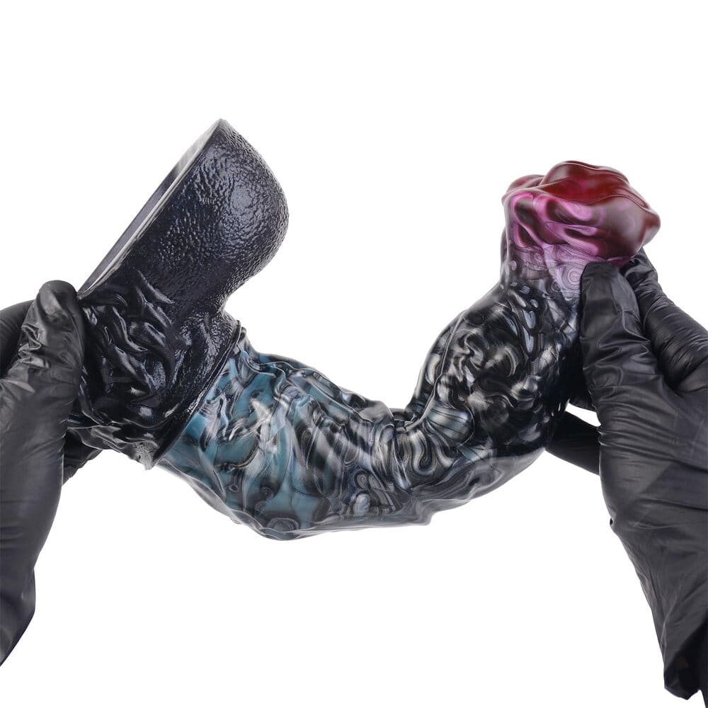 Rose Head Textured Dildo – Silicone Knotted Suction Cup Toy