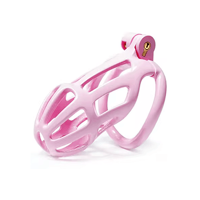 Cage de chasteté en python rose - Standard