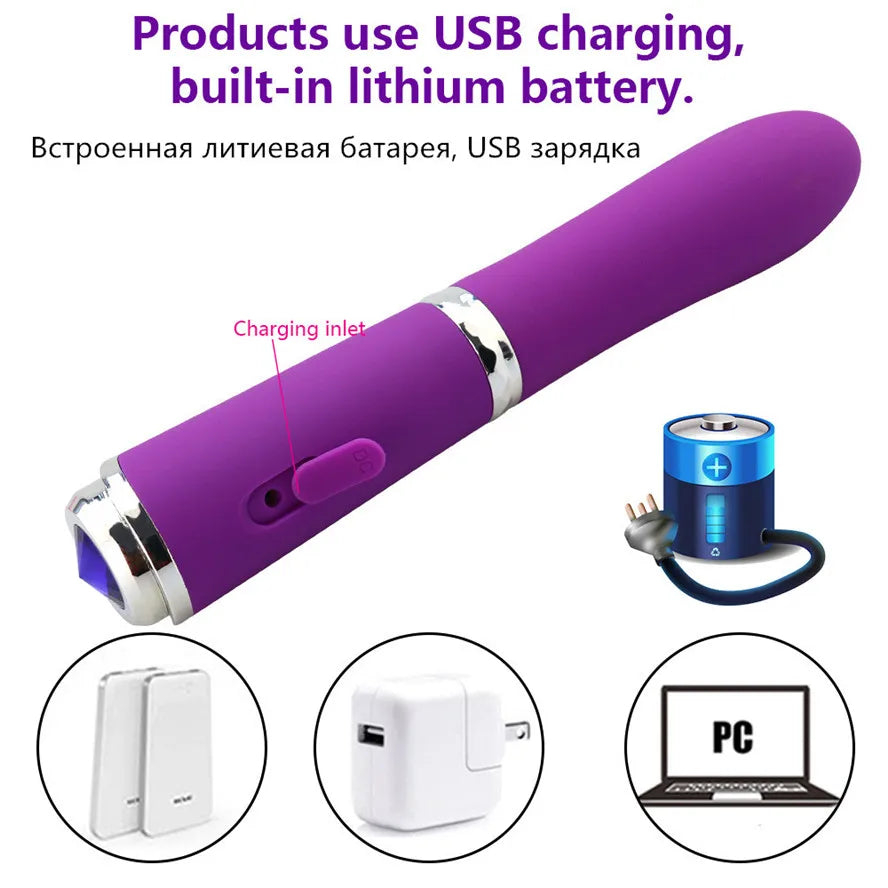 Xoxomoving - Massager 10 Speed Pen-shaped G-spot Vibrating Dildo Magic Xoxomoving