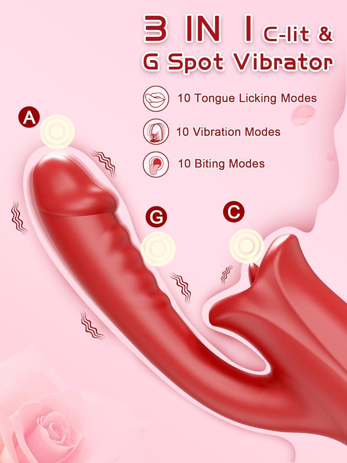 Lips Clit Toy for Solo or Couple's Play - Mimic Oral Sensation - 20 Vibration Settings - Xoxomoving