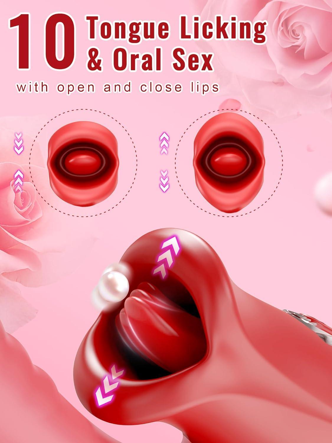 Lips Clit Toy for Solo or Couple's Play - Mimic Oral Sensation - 20 Vibration Settings - Xoxomoving