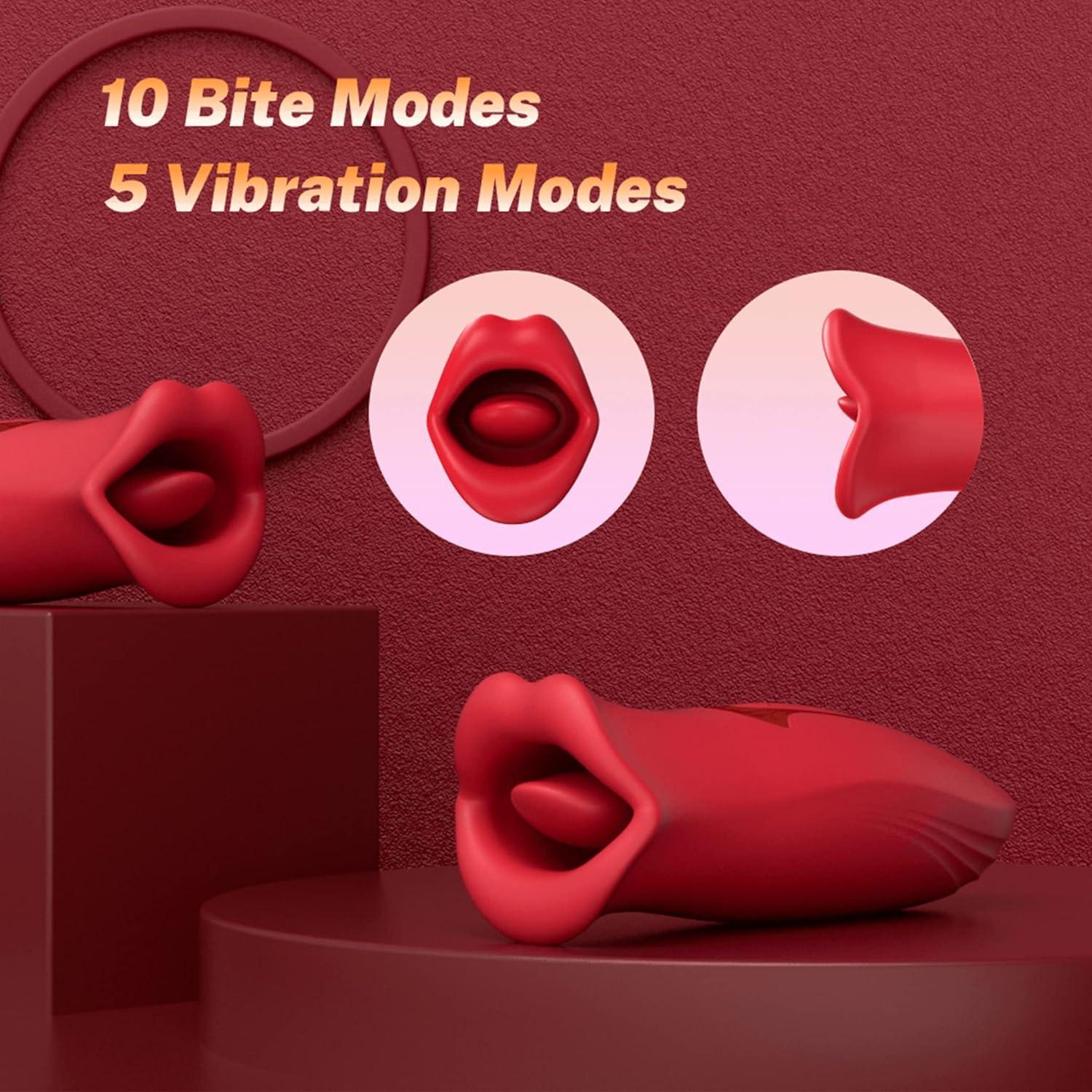 Lips Clit Toy for Solo or Couple's Play - Mimic Oral Sensation - 20 Vibration Settings - Xoxomoving