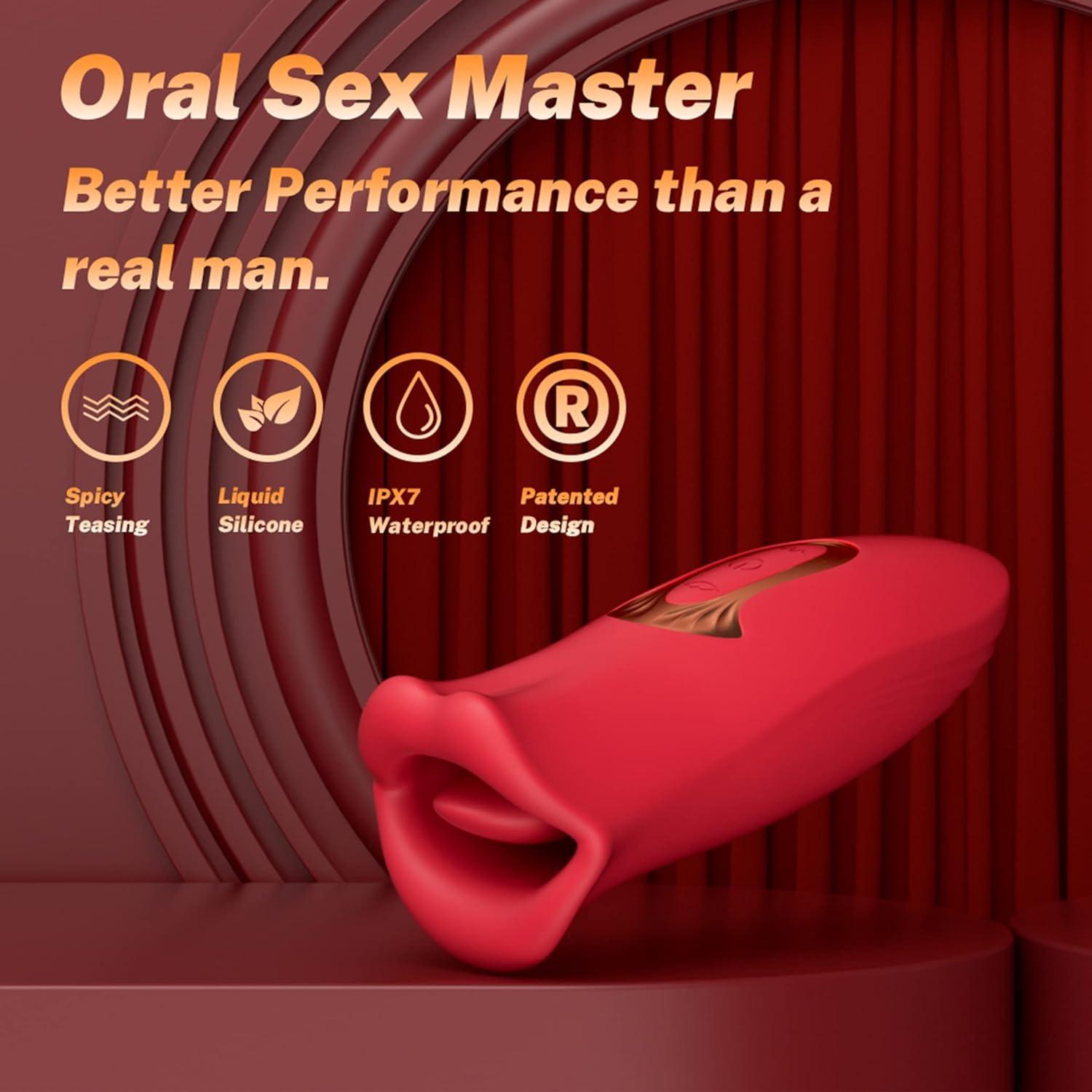 Lips Clit Toy for Solo or Couple's Play - Mimic Oral Sensation - 20 Vibration Settings - Xoxomoving