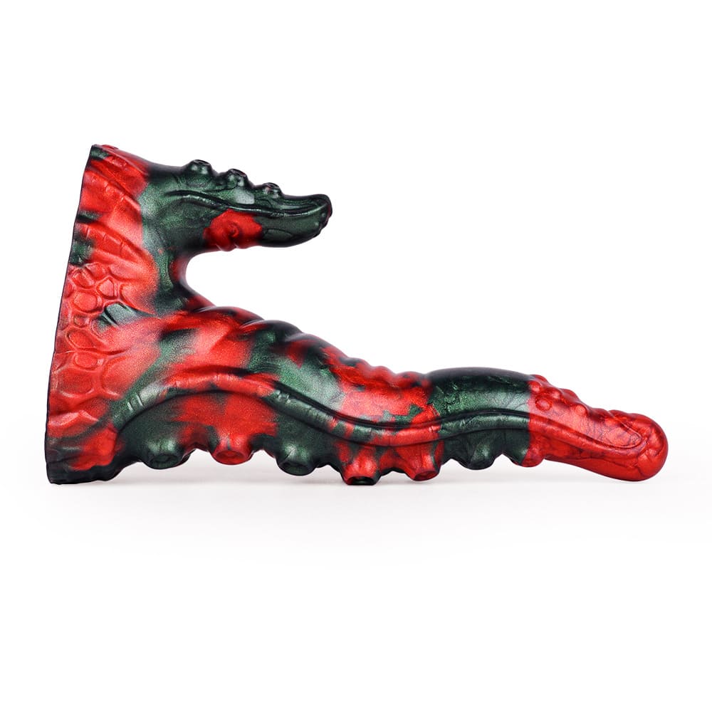 Curved Tentacle Dildo – Dual-Branch Silicone with Textured Shaft Xoxomoving