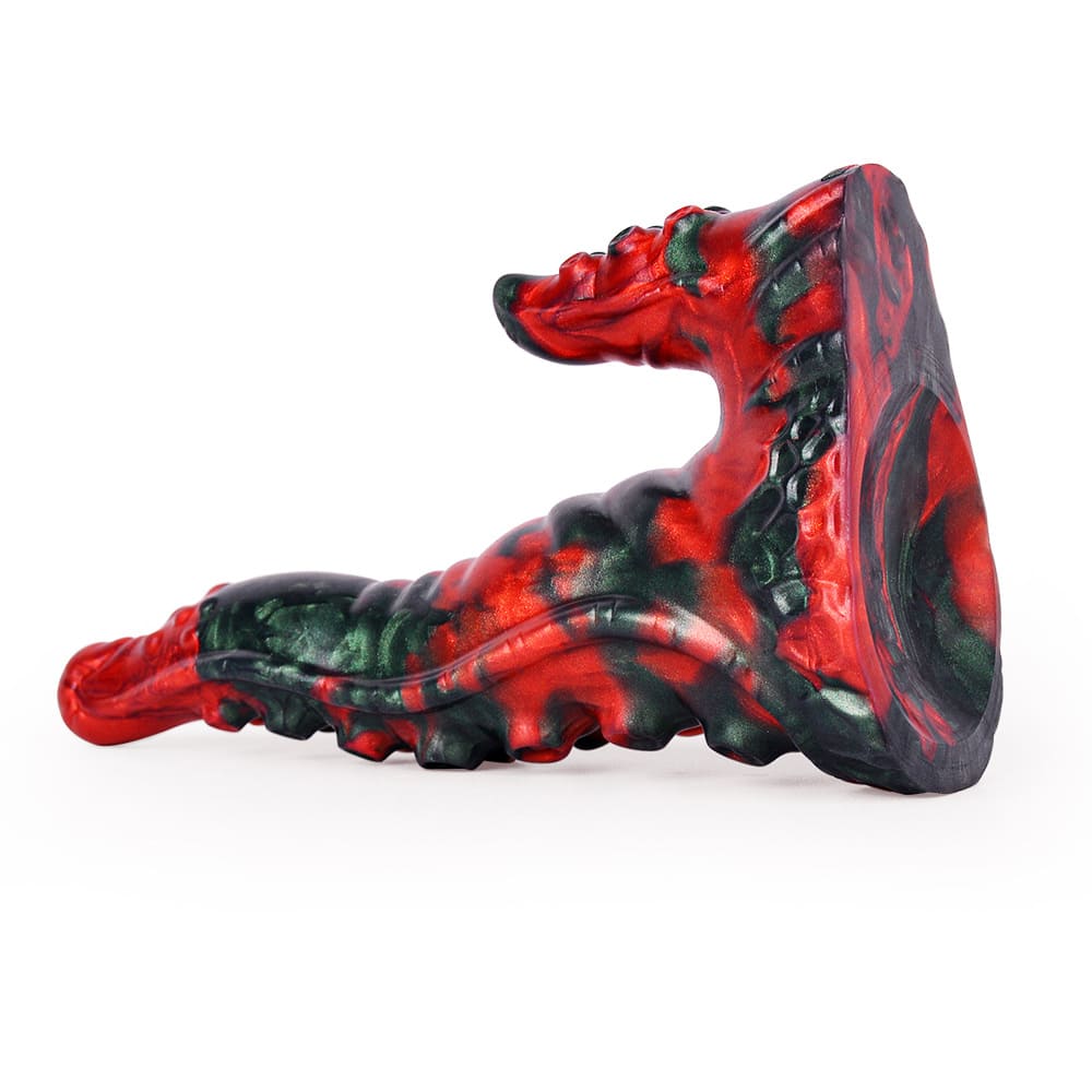 Curved Tentacle Dildo – Dual-Branch Silicone with Textured Shaft Xoxomoving